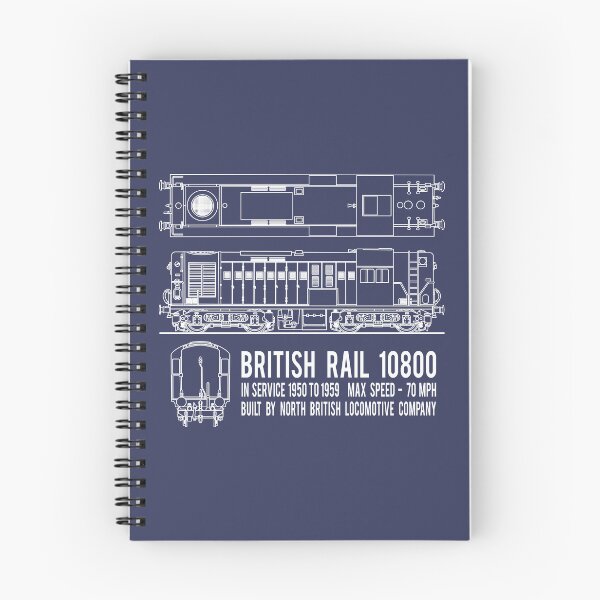 Item preview, British Rail 10800 Locomotive Train Blueprint Diagram Gift designed and sold by Maljonic.