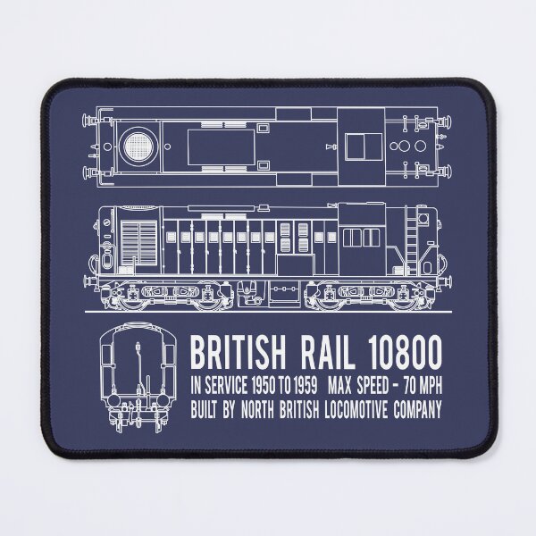 Item preview, British Rail 10800 Locomotive Train Blueprint Diagram Gift designed and sold by Maljonic.