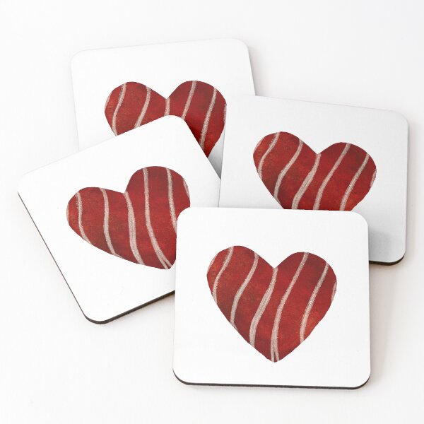 Artikelvorschau, Red big textured heart hand drawn watercolor entworfen und verkauft von Yana Mustafina | Boho Soulful Designs.
