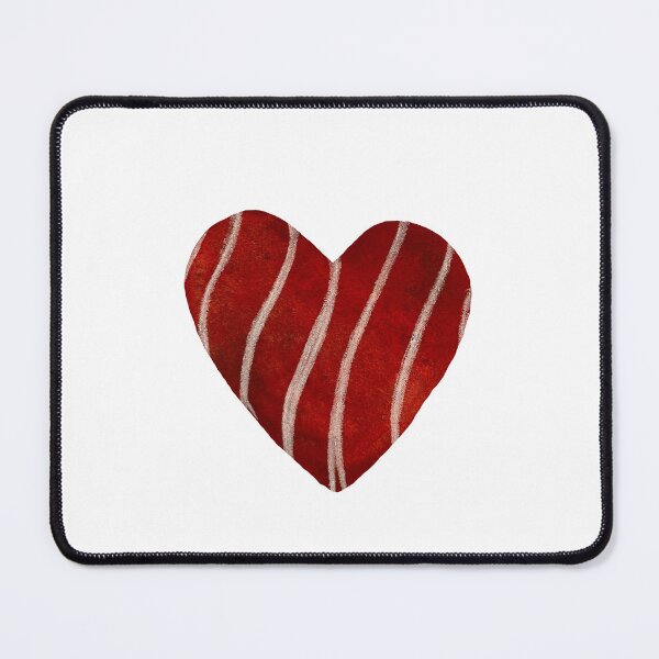 Item preview, Red big textured heart hand drawn watercolor  designed and sold by Yana Mustafina | Boho Soulful Designs.