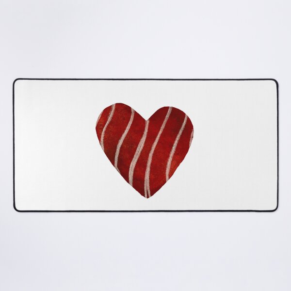 Item preview, Red big textured heart hand drawn watercolor designed and sold by Yana Mustafina | Boho Soulful Designs.