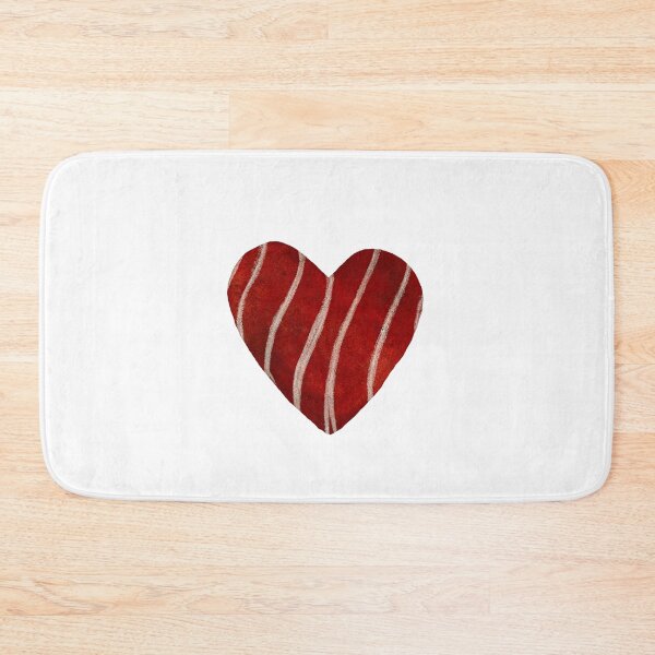 Item preview, Red big textured heart hand drawn watercolor  designed and sold by Yana Mustafina | Boho Soulful Designs.