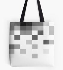Gray Scale In Pixels Tote Bag