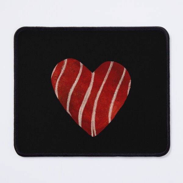 Item preview, Red big textured heart hand drawn watercolor black designed and sold by Yana Mustafina | Boho Soulful Designs.