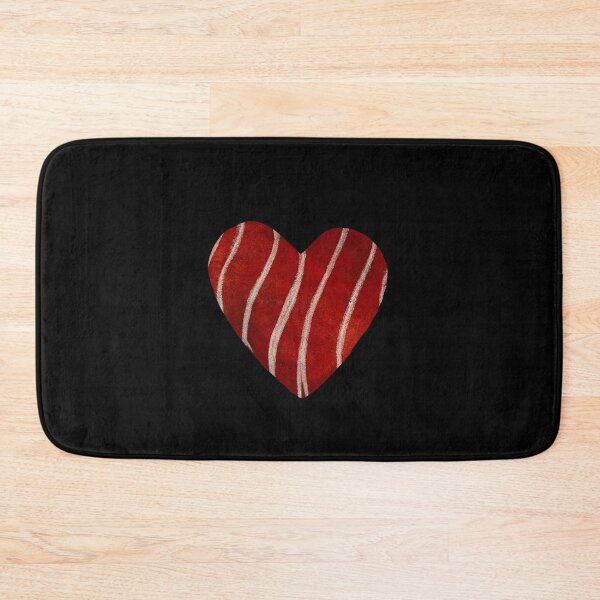 Item preview, Red big textured heart hand drawn watercolor black designed and sold by Yana Mustafina | Boho Soulful Designs.