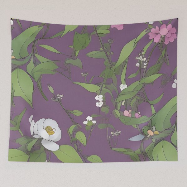Item preview, Purple Flowers Pattern designed and sold by maddie-illus.