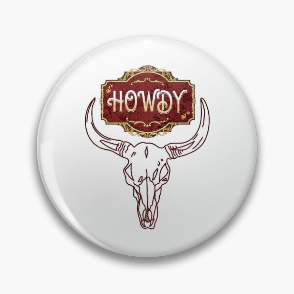 Item preview, Cow Skull Wild West Western Howdy designed and sold by artfulnotebook.