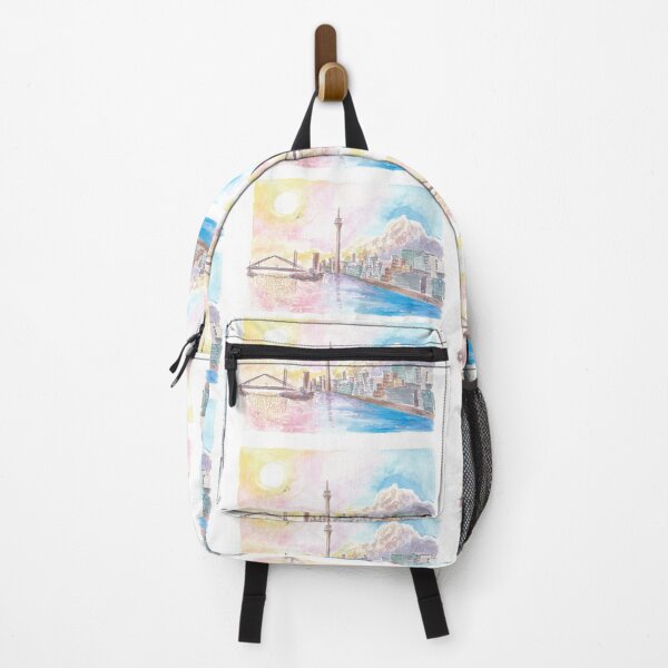 Item preview, Dusseldorf Skyline with Rhine Bridge and Sunset designed and sold by artshop77.