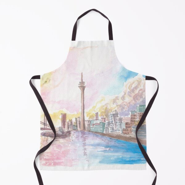 Item preview, Dusseldorf Skyline with Rhine Bridge and Sunset designed and sold by artshop77.