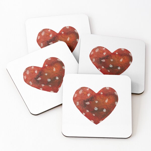 Item preview, Heart textured a watercolor illustration hand drawn  designed and sold by Yana Mustafina | Boho Soulful Designs.