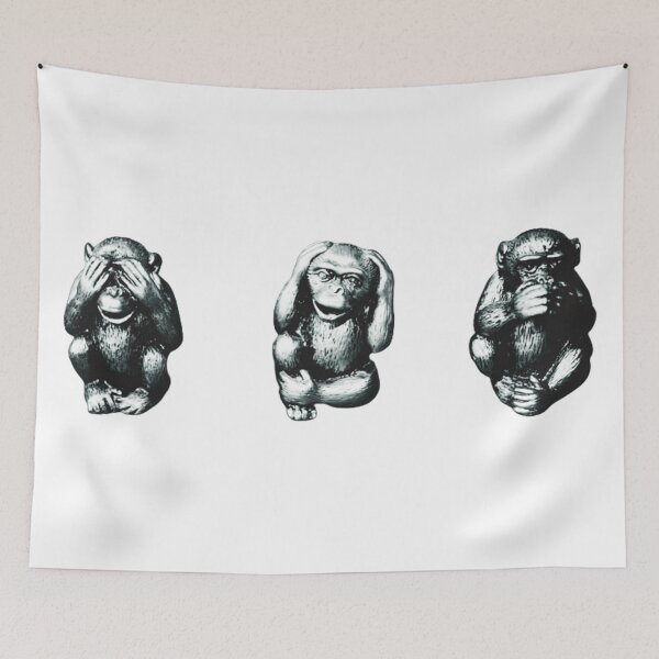 Item preview, See No Evil, Hear No Evil, Speak No Evil Chimps Icons designed and sold by Gogmagosh.