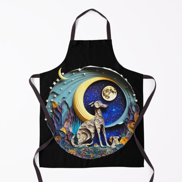 Item preview, Greyhound Dog in Space Full Moon Planets Stars Cute Abstract designed and sold by Lovedogz4life.