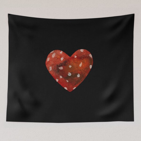 Item preview,  Heart textured a watercolor illustration hand drawn black designed and sold by Yana Mustafina | Boho Soulful Designs.