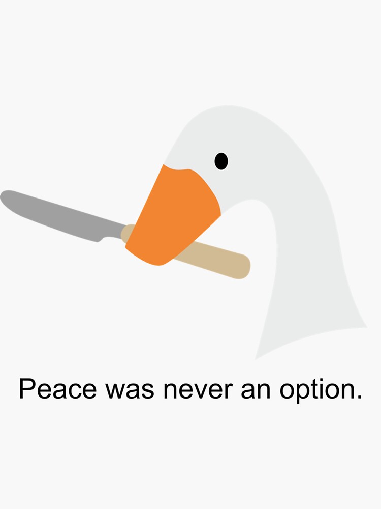 "Untitled Goose Game Knife " Sticker for Sale by simpledsgst Redbubble