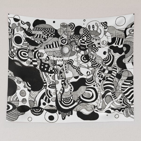 Item preview, An abstract black and white composition designed and sold by RealMatch.