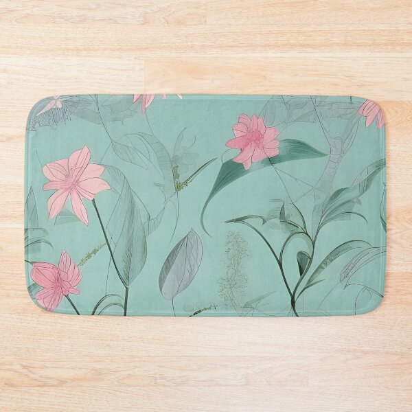 Item preview, Turquoise Flowers Pattern designed and sold by maddie-illus.