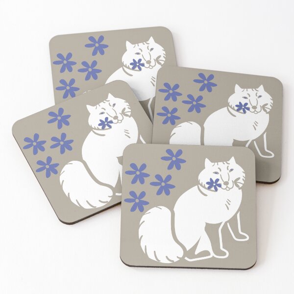 Item preview, Fox pattern in scandinavian style soft brown and peri  designed and sold by belettelepink.