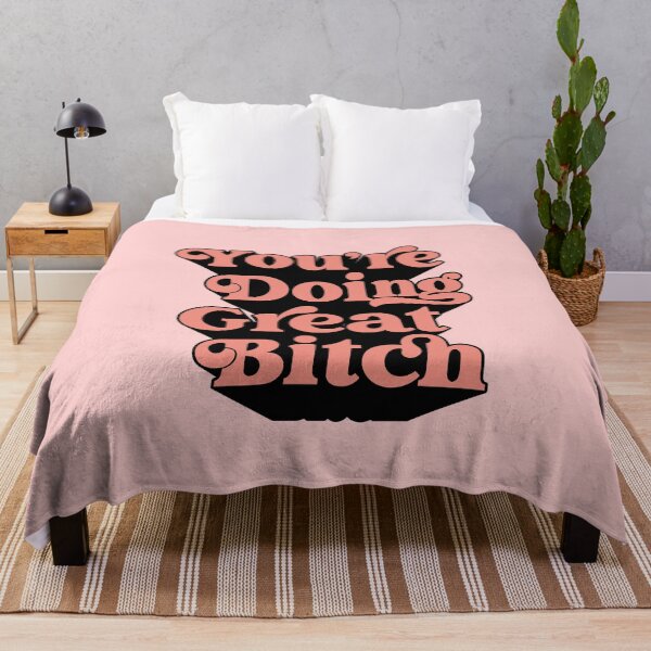 Item preview, You Are Doing Great Bitch Pink Retro 3D Bold SwashTypography Quote 1 designed and sold by Cawaiico.