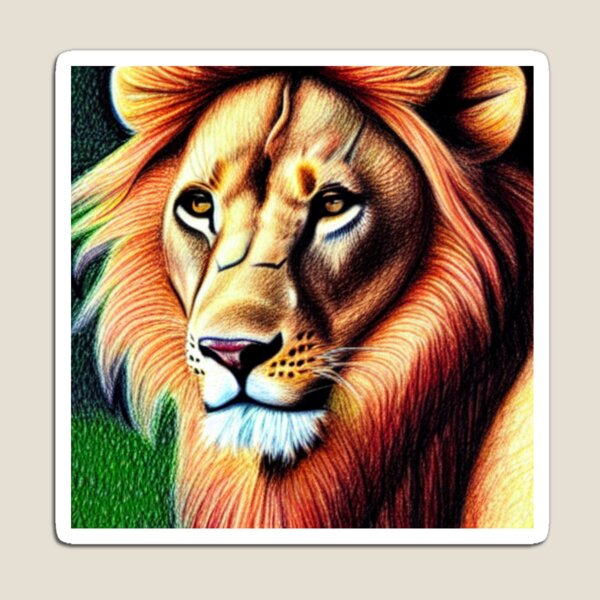 Item preview, Lion Face Pencil Art designed and sold by SN-Creations.