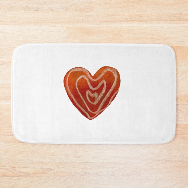 Item preview, Orange textured heart a watercolor hand drawn designed and sold by Yana Mustafina | Boho Soulful Designs.