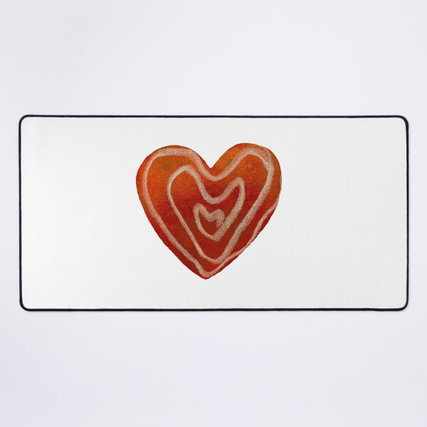 Item preview, Orange textured heart a watercolor hand drawn designed and sold by Yana Mustafina | Boho Soulful Designs.