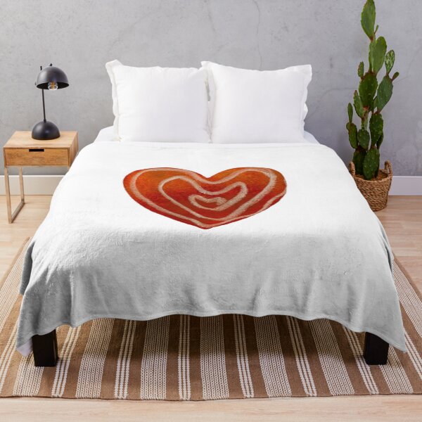 Item preview, Orange textured heart a watercolor hand drawn designed and sold by Yana Mustafina | Boho Soulful Designs.