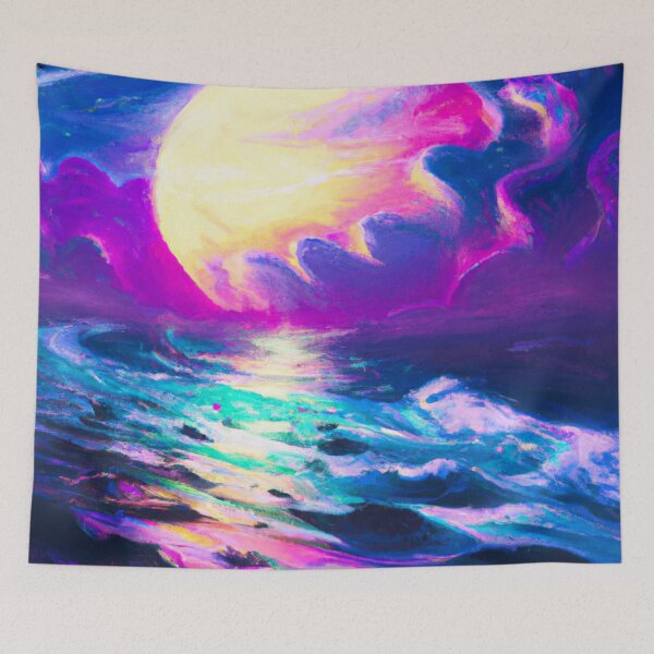 Artikelvorschau, Van Gogh style blood moon lunar space eclipse in the night sky  entworfen und verkauft von Chris Purdy.
