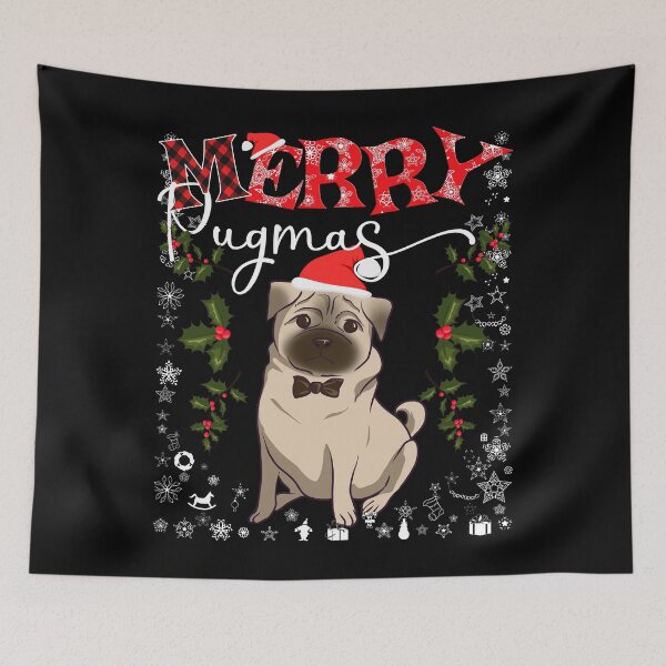 Item preview, Merry Pugmas Funny Dog Lover Santa Pug Family Christmas designed and sold by r-silver.