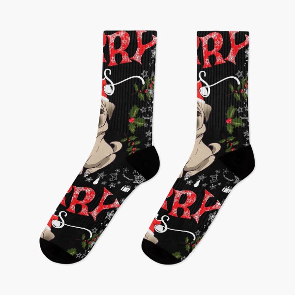 Item preview, Merry Pugmas Funny Dog Lover Santa Pug Family Christmas designed and sold by r-silver.