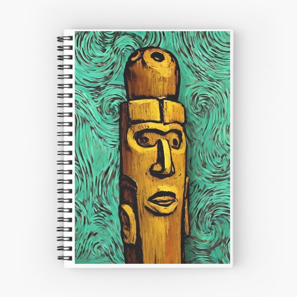 Item preview, Van Gogh Tiki Statue Hawaii Islander Island Painting designed and sold by StickerBird.