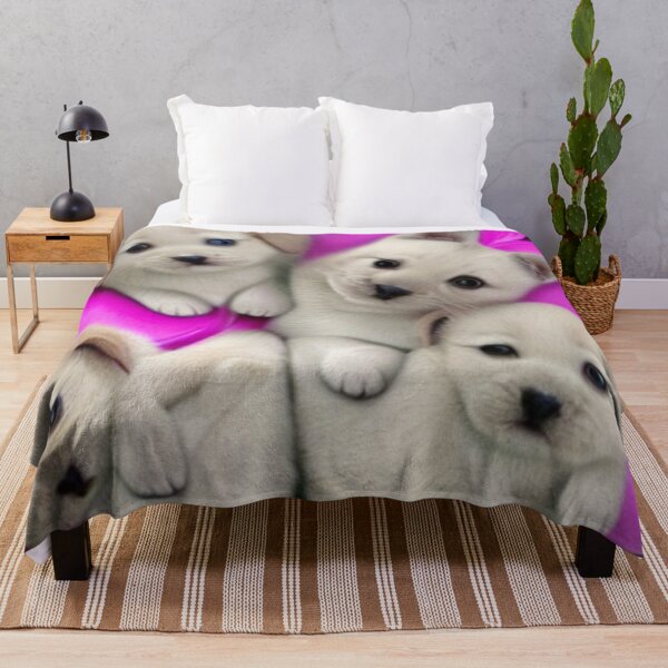 Item preview, Puppy Dog Puppies Snuggling in a Flower Basket designed and sold by Chris Purdy.