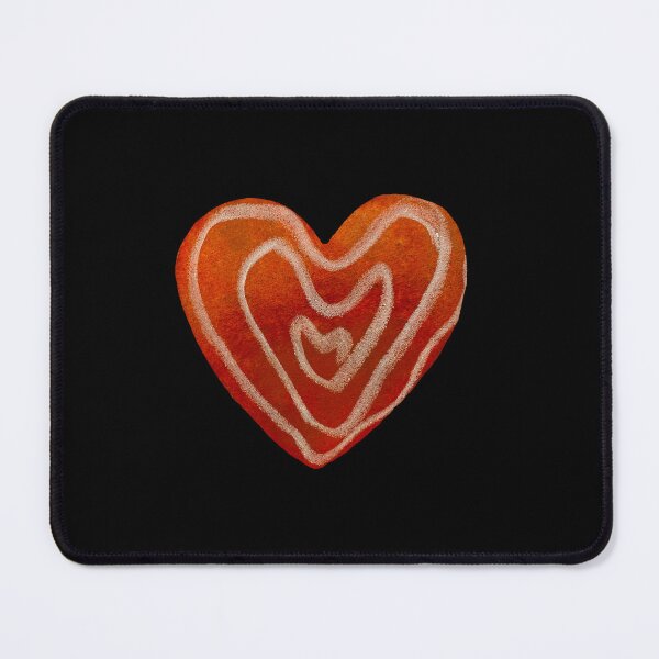 Artikelvorschau, Orange textured heart a watercolor hand drawn black entworfen und verkauft von Yana Mustafina | Boho Soulful Designs.