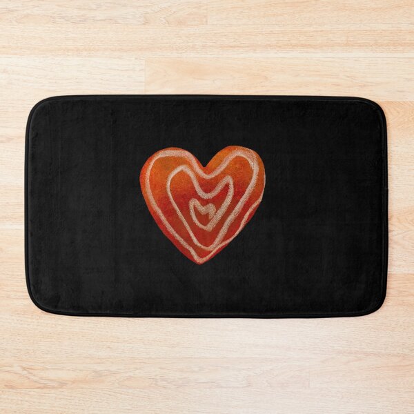 Item preview, Orange textured heart a watercolor hand drawn black designed and sold by Yana Mustafina | Boho Soulful Designs.