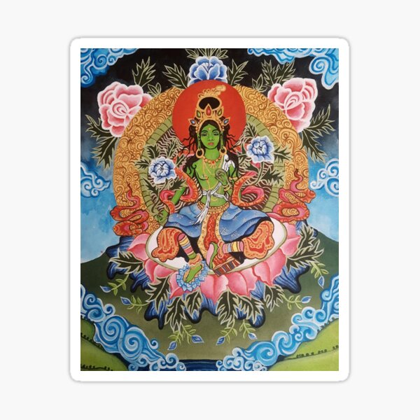 Item preview, Green Tara, Original Art designed and sold by PirateSun.