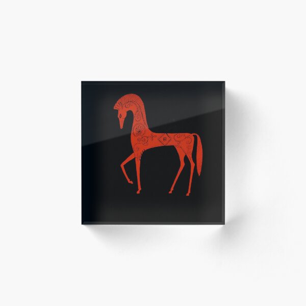 Etruscan Horse Acrylic Block