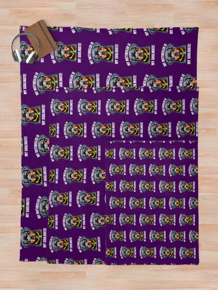 Thumbnail 5 of 6, Throw Blanket, Beautiful Rottweiler Design designed and sold by Rell1970.