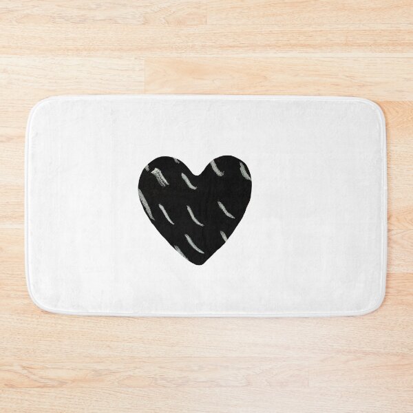 Item preview, Heart black texture hand drawn watercolor isolated designed and sold by Yana Mustafina | Boho Soulful Designs.