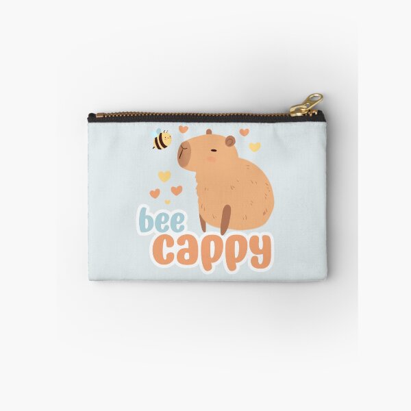 Item preview, capybara with a cute bee friends - bee cappy - be happy - a cute cartoon capybara chilling designed and sold by Yarafantasyart.