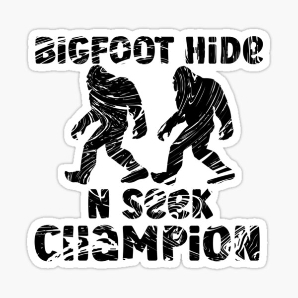 Bigfoot Hide N Seek Champion Sticker For Sale By Elixirstreeter Redbubble 