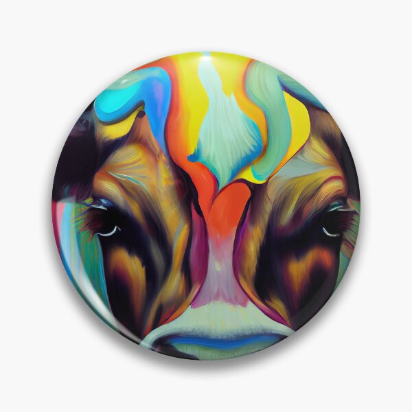 Item preview, Erica: Psychedelic Cow Portrait designed and sold by Studio Axis.