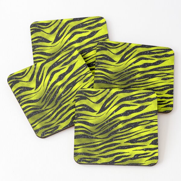 Item preview, Chartreuse and Black Tiger Stripe Pattern designed and sold by Paulele.