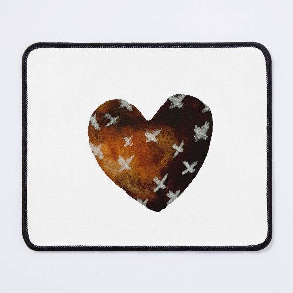 Item preview, Brown heart texture watercolor isolated hand drawn designed and sold by Yana Mustafina | Boho Soulful Designs.