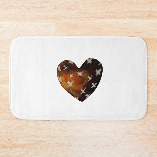 Item preview, Brown heart texture watercolor isolated hand drawn designed and sold by Yana Mustafina | Boho Soulful Designs.