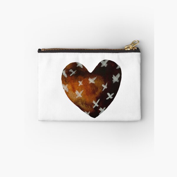 Item preview, Brown heart texture watercolor isolated hand drawn designed and sold by Yana Mustafina | Boho Soulful Designs.