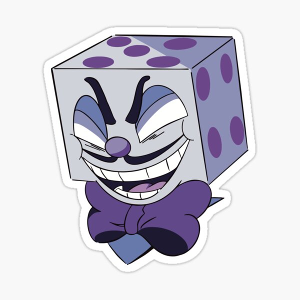 Bullseye King Dice Sticker - Bullseye King Dice The Cuphead Show