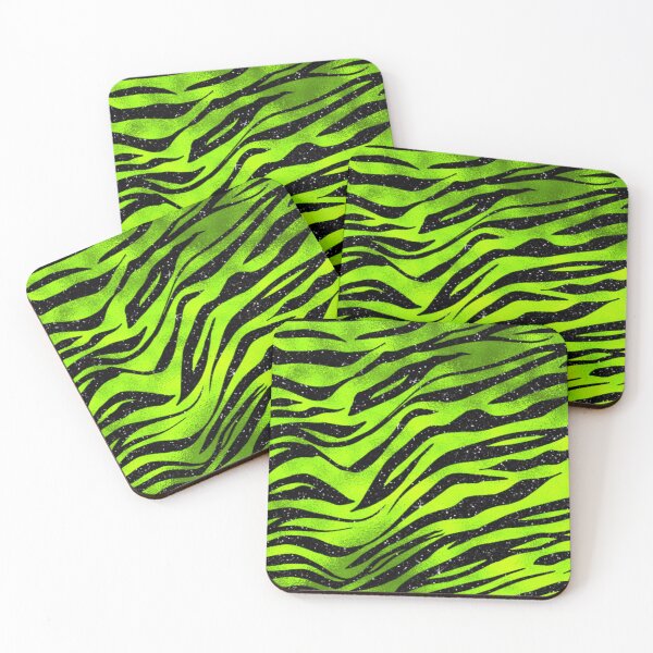 Item preview, Lime Green and Black Tiger Stripe Pattern designed and sold by Paulele.
