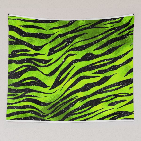 Item preview, Lime Green and Black Tiger Stripe Pattern designed and sold by Paulele.