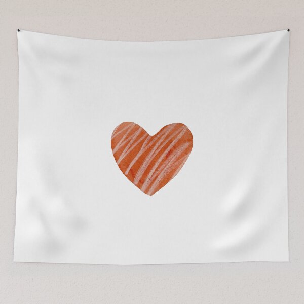 Item preview, Light red textured heart watercolor hand drawn designed and sold by Yana Mustafina | Boho Soulful Designs.