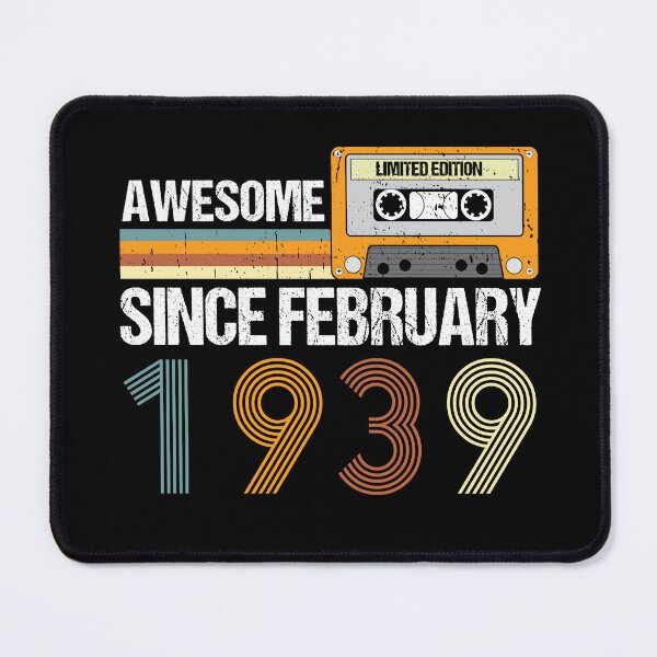 Item preview, Awesome Since February 1939 | 84th Birthday Gifts | 84 Years Old Gifts designed and sold by AMINE  ★★★★★.