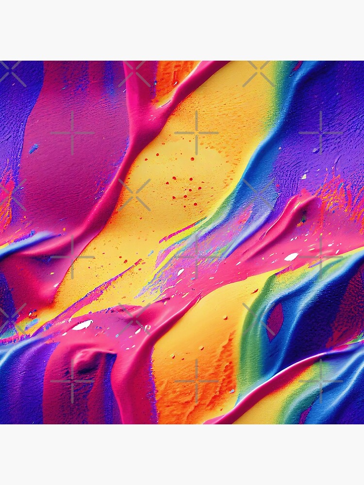 Disover Rainbow Paint Splatter #1 Premium Matte Vertical Poster